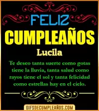 GIF Frases de Cumpleaños Lucila